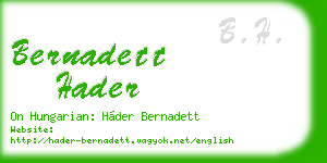 bernadett hader business card